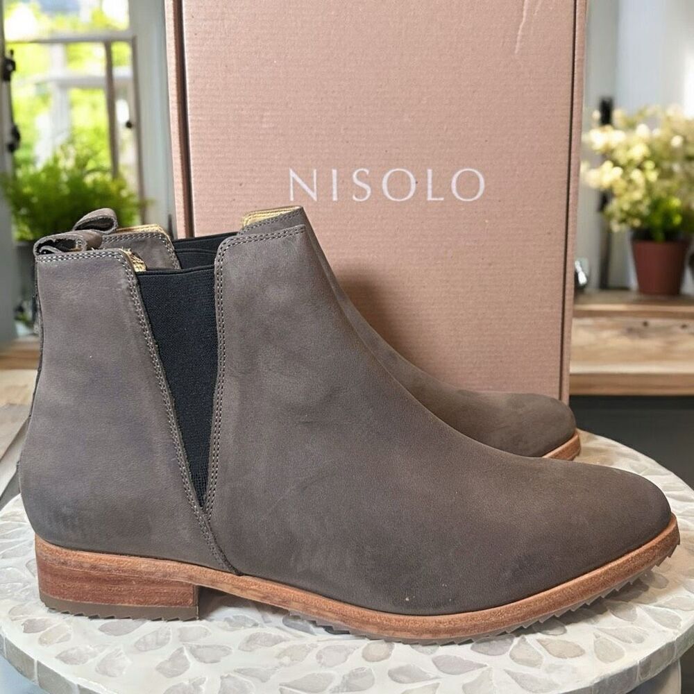NISOLO Anthropologie $228 Chelsea Boots Women’s 11 Leather Ankle NEW Sustainable - Picture 4 of 13